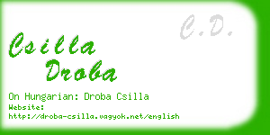 csilla droba business card